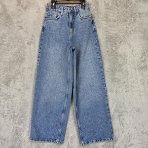 ASOS DESIGN Jeans Womens 25 Blue High Rise High Waisted Wide Leg Denim Baggy